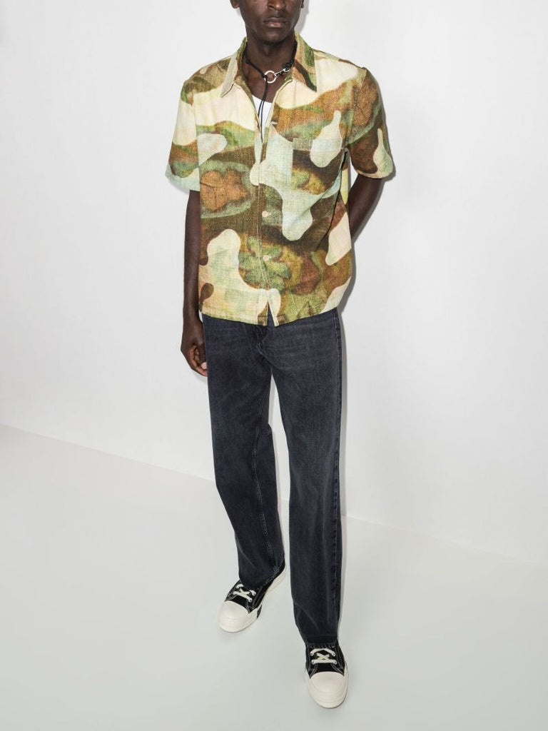Box Camouflage Print Short Sleeve Shirt