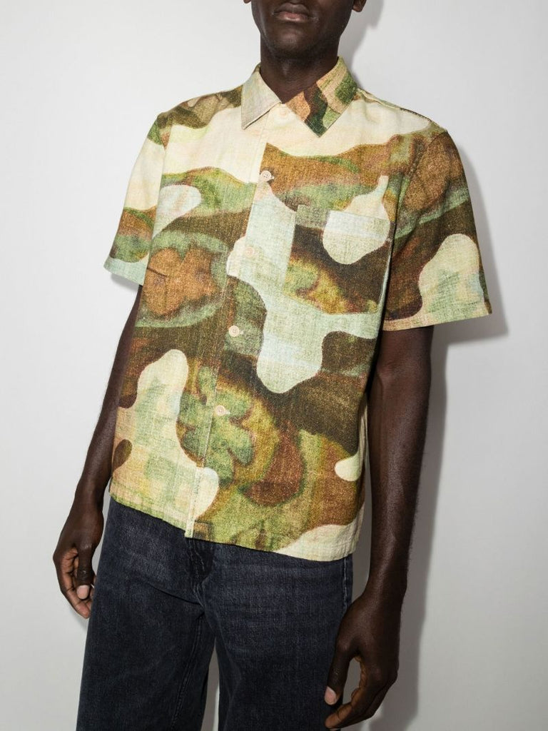 Box Camouflage Print Short Sleeve Shirt