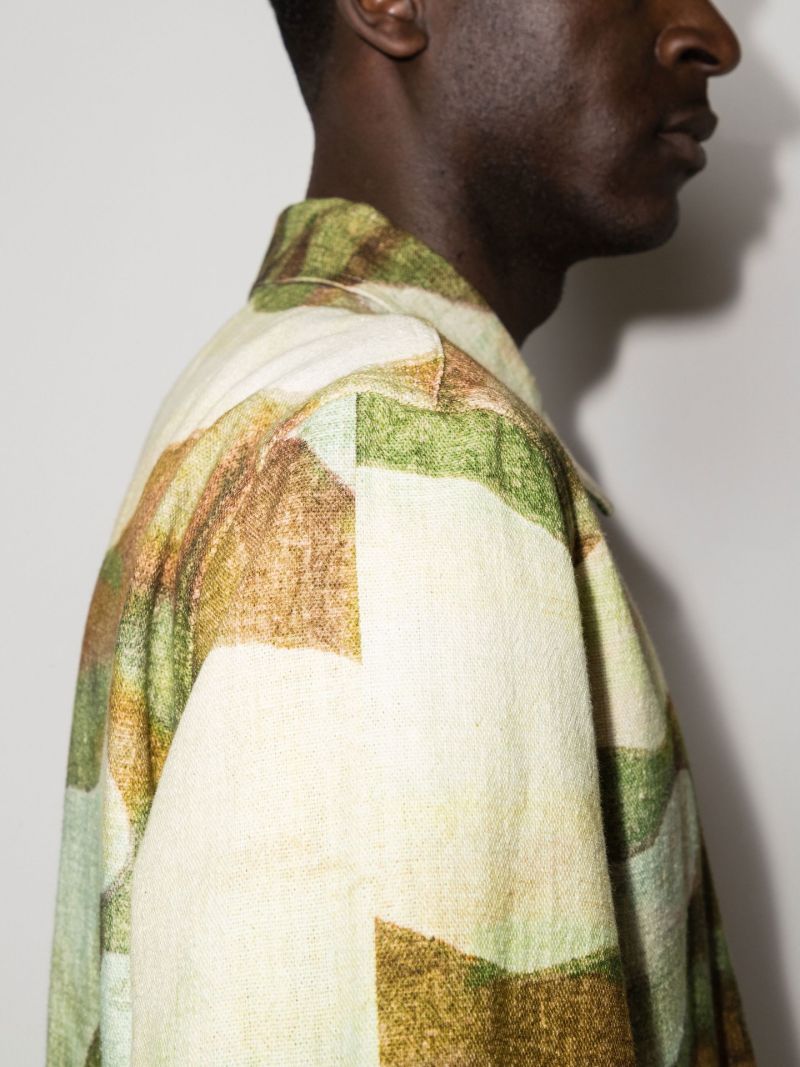 Box Camouflage Print Short Sleeve Shirt
