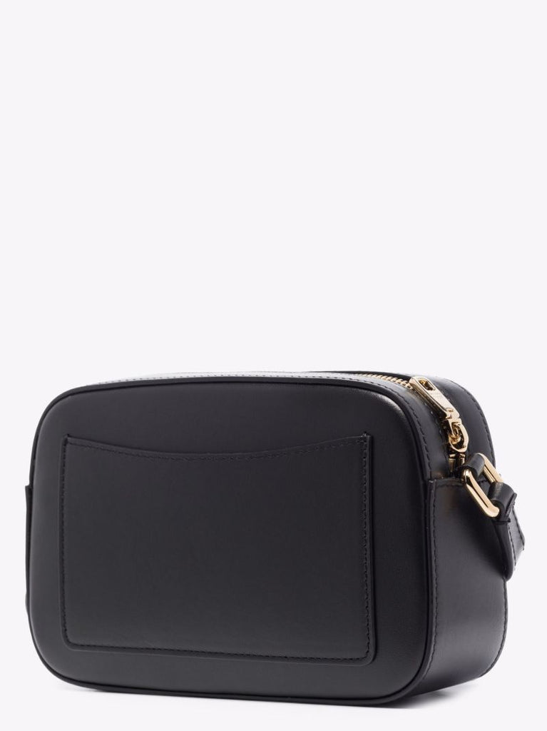 Black Dg Logo Leather Cross Body Bag