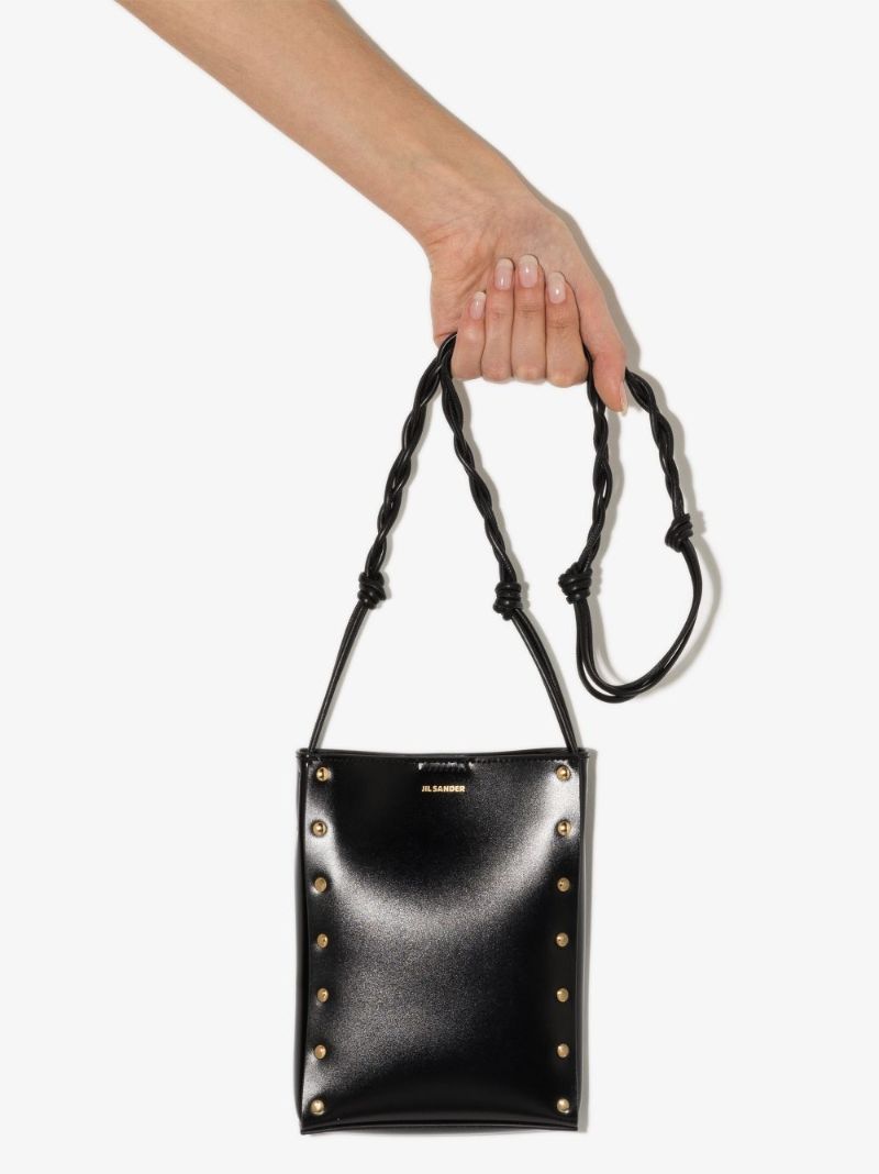 Black Tangle Small Leather Cross Body Bag