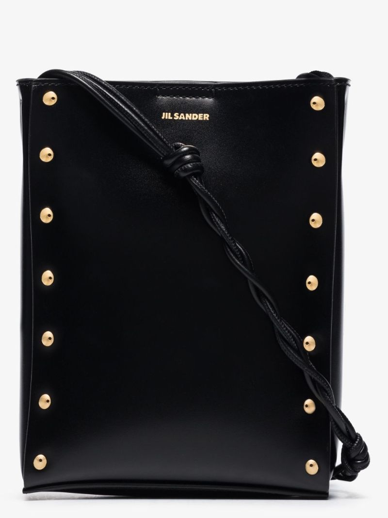 Black Tangle Small Leather Cross Body Bag