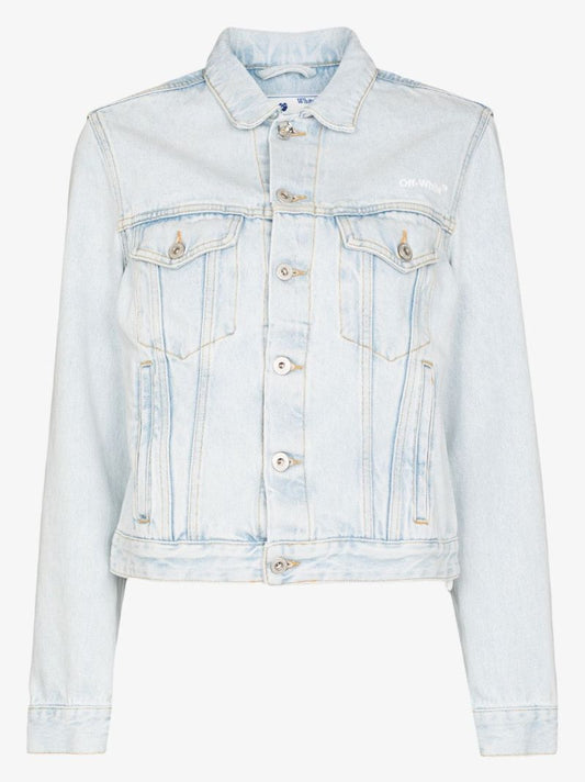 Diag Print Denim Jacket