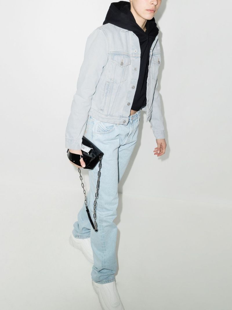 Diag Print Denim Jacket