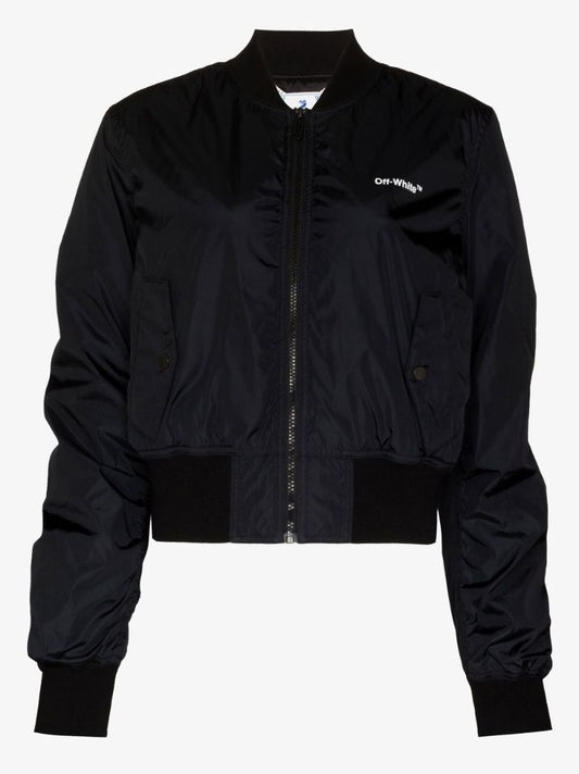 Black Diag Bomber Jacket