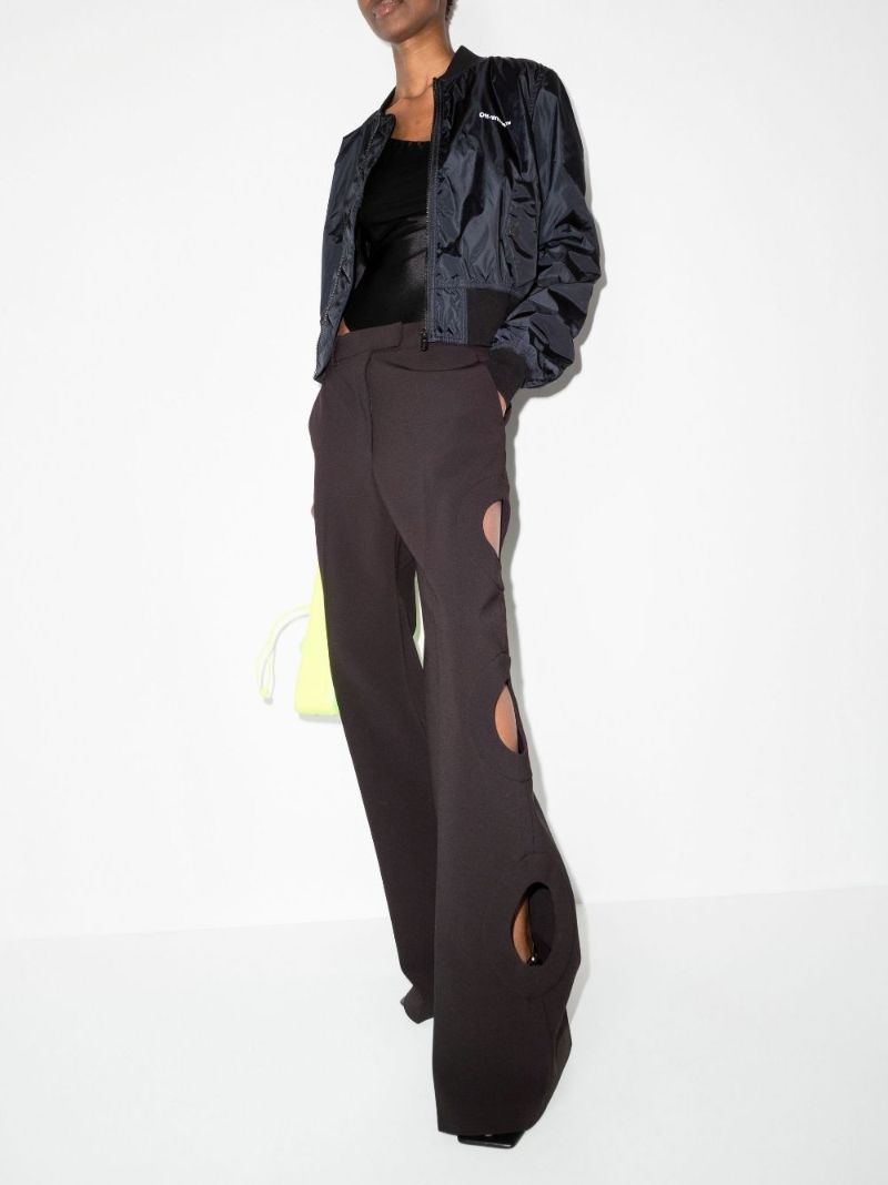 Black Diag Bomber Jacket