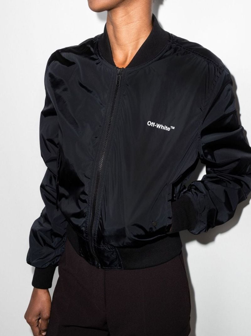 Black Diag Bomber Jacket