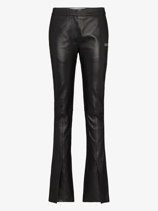 Flared Leather Trousers