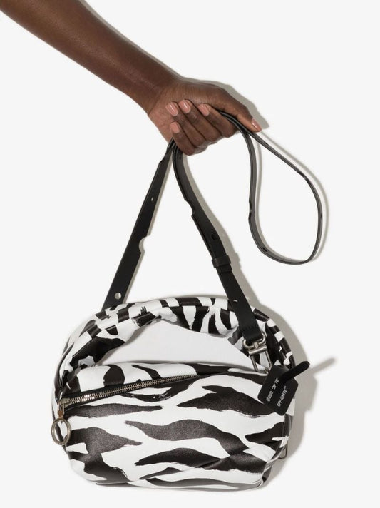 Black Pump Pouch 24 Zebra Print Shoulder Bag