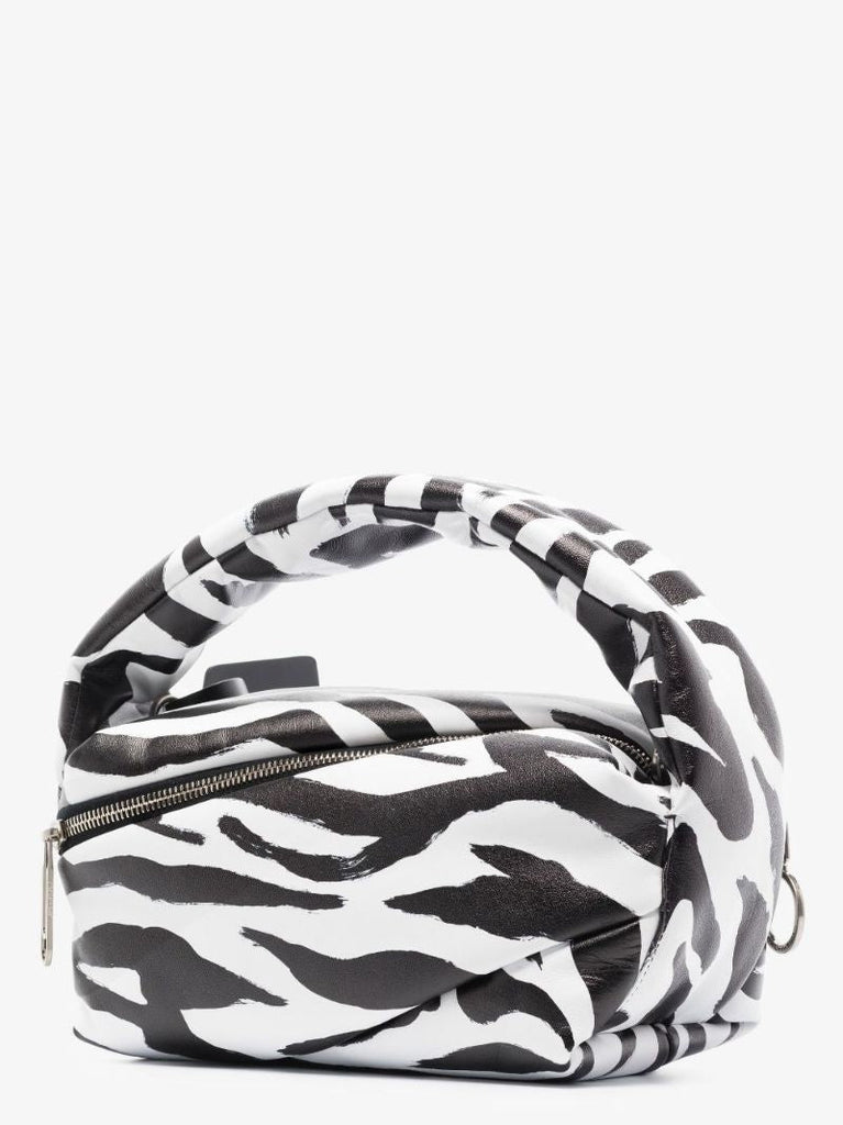 Black Pump Pouch 24 Zebra Print Shoulder Bag