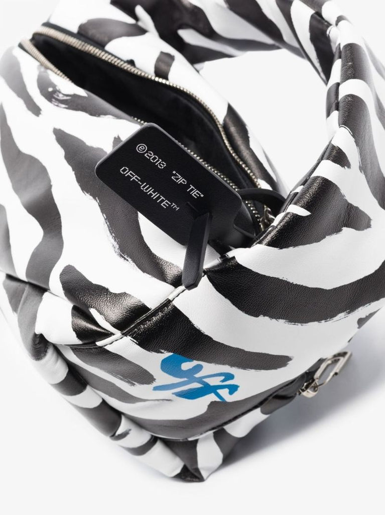 Black Pump Pouch 24 Zebra Print Shoulder Bag