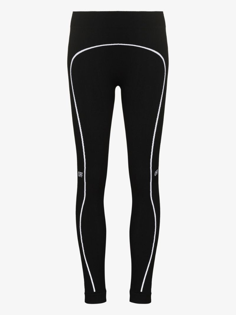 Black Off-stamp Performance Leggings