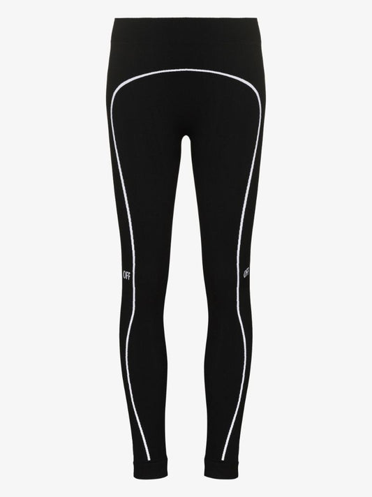 Black Off-stamp Performance Leggings