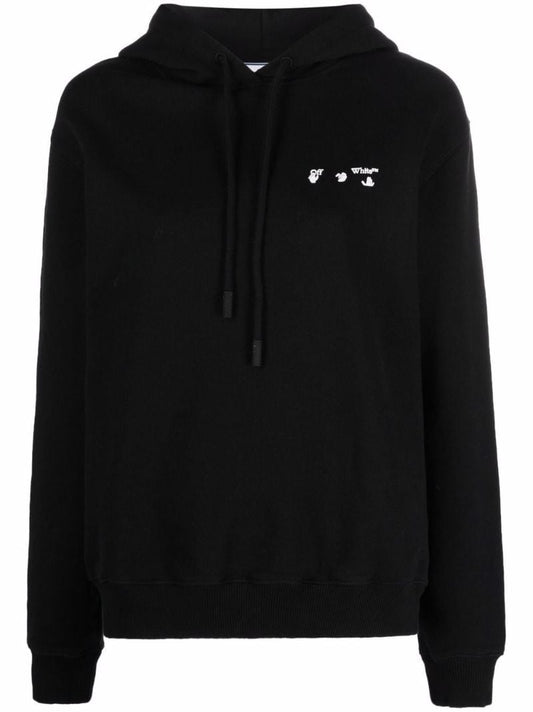 Black Swimming Man Cotton Hoodie