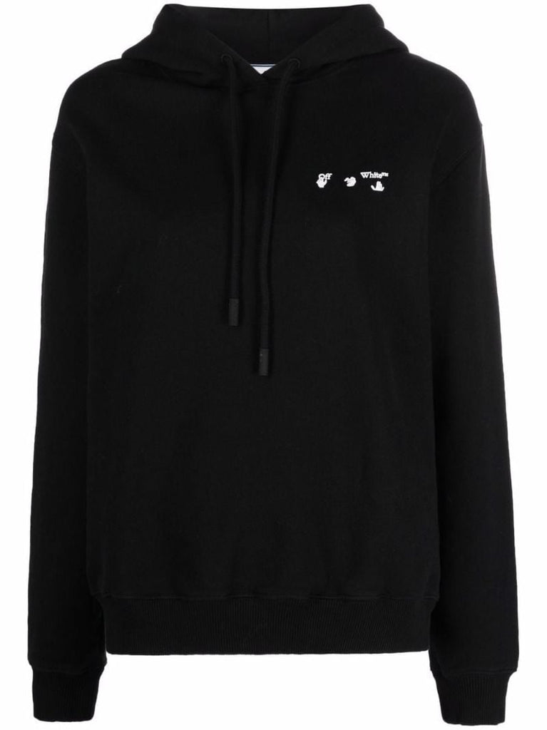 Black Swimming Man Cotton Hoodie