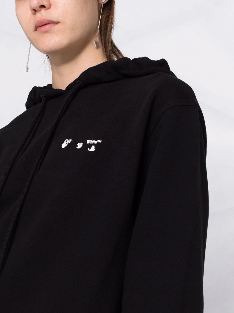 Black Swimming Man Cotton Hoodie