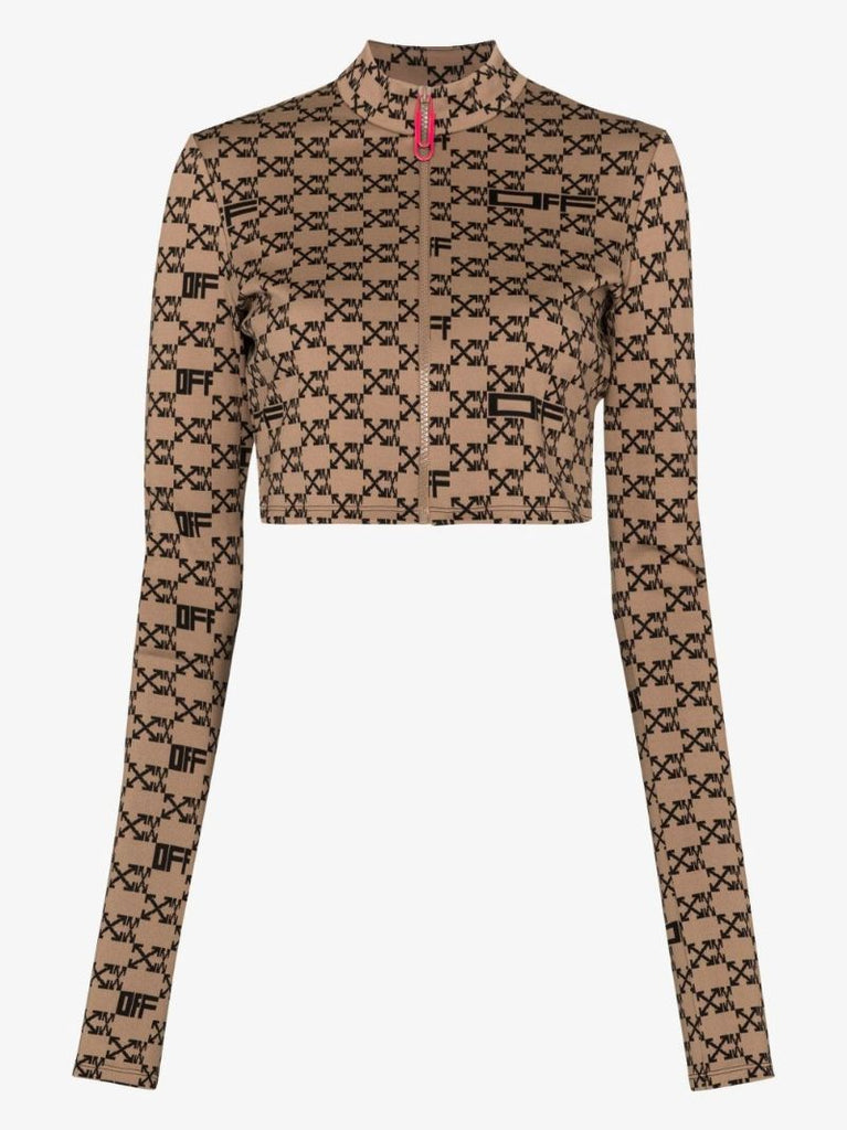 Brown Monogram Crop Top