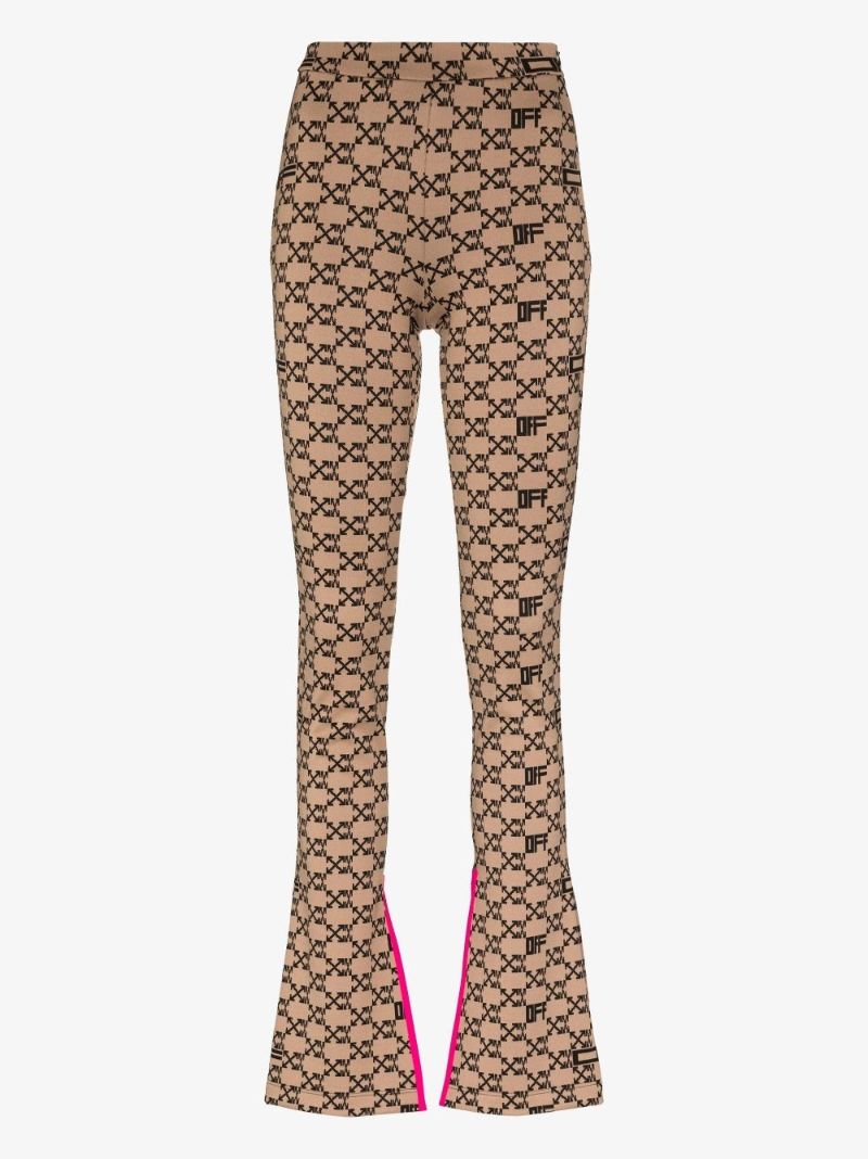 Monogram Intarsia Flared Trousers