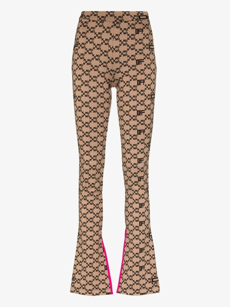 Monogram Intarsia Flared Trousers