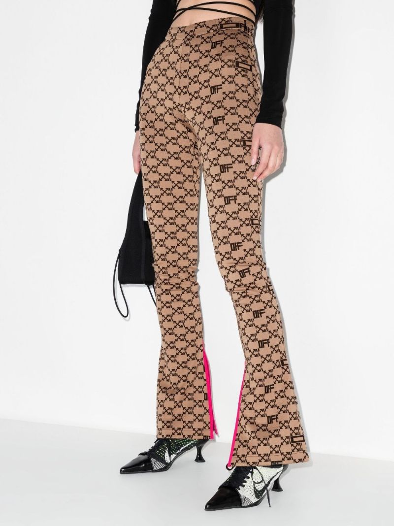 Monogram Intarsia Flared Trousers