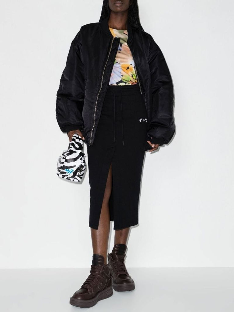 Black Swimming Man Cotton Skirt