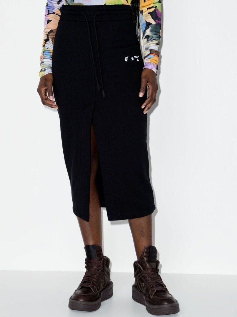 Black Swimming Man Cotton Skirt