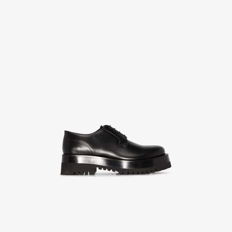 Black Leather Derby Shoes