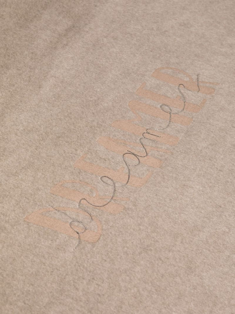 Neutral Embellished Silk Blanket
