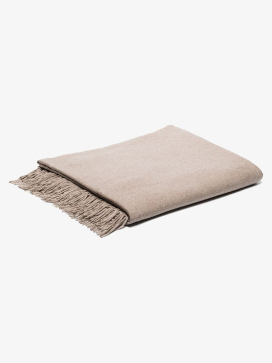 Neutral Embellished Silk Blanket