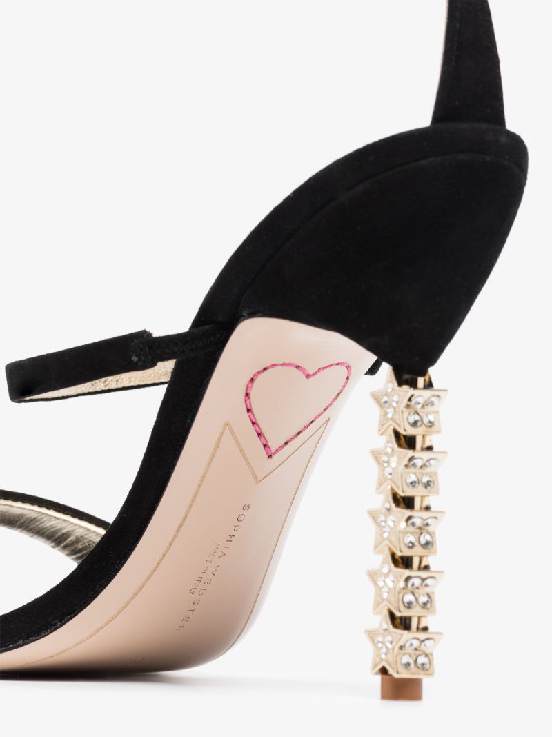 Black Rosalind 100 Star Heel Sandals