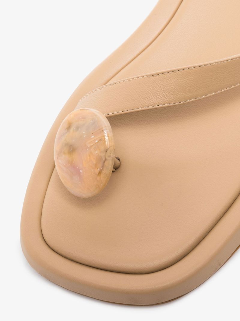 X Rosie Huntington-whitely Neutral Rosie 18 Leather Sandals