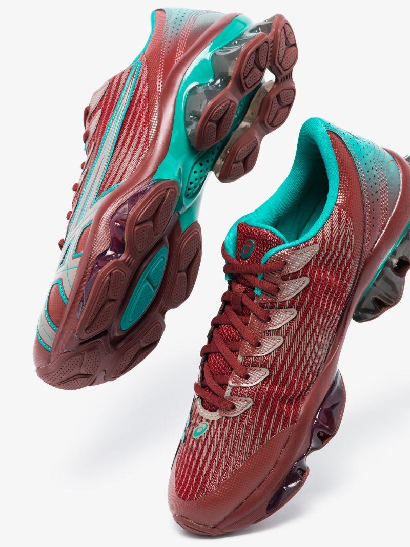 X Kiko Kostadinov Brown and Green Gel-quantum Levitrack Sneakers