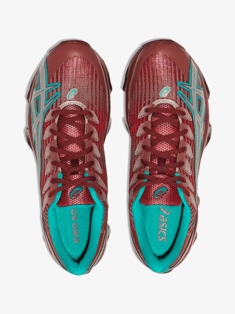 X Kiko Kostadinov Brown and Green Gel-quantum Levitrack Sneakers