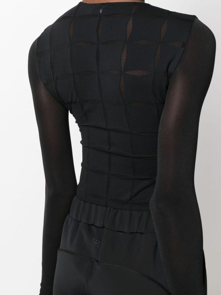Black Anniversary String Cut Out Bodysuit