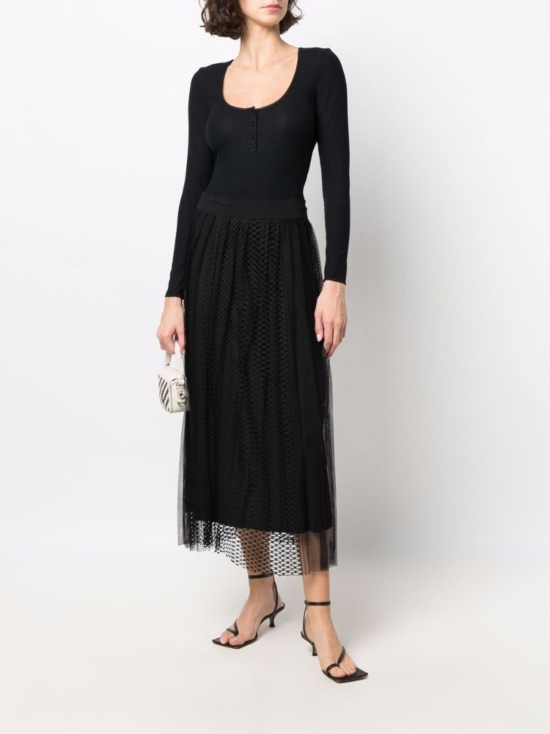 Black Henley String Bodysuit