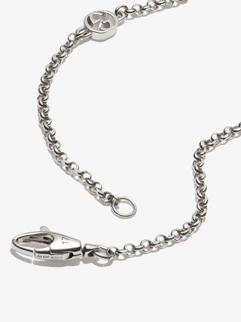 Sterling Silver Engraved Heart Charm Bracelet