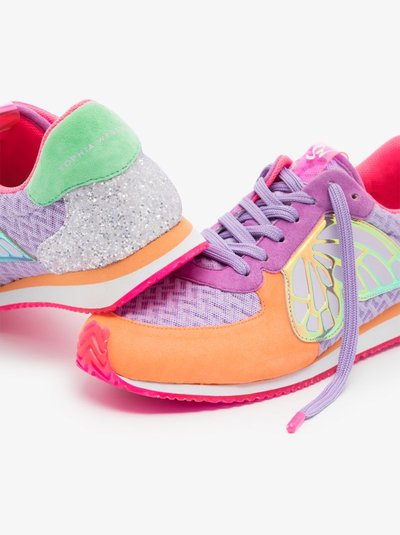 Purple and Orange Chiara Butterfly Sneakers