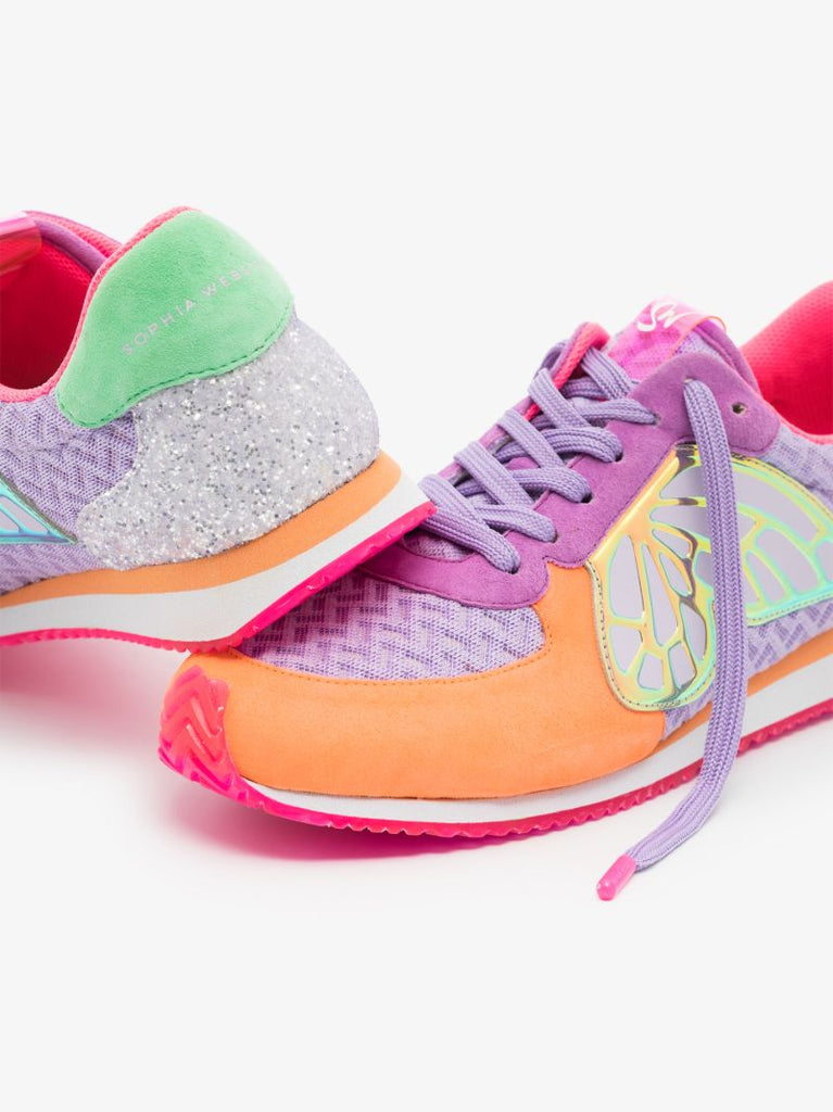 Purple and Orange Chiara Butterfly Sneakers