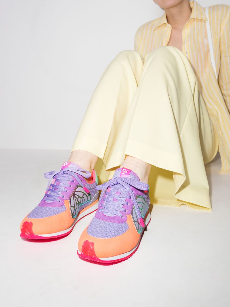 Purple and Orange Chiara Butterfly Sneakers