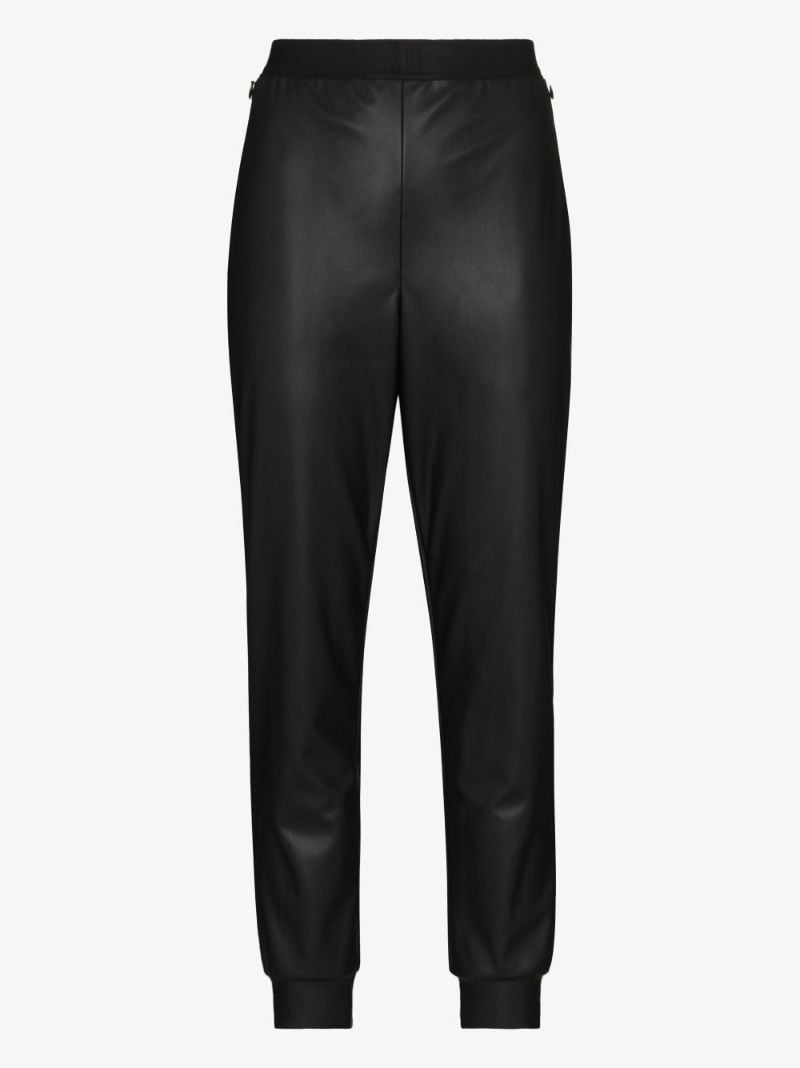 Tapered Faux Leather Track Pants