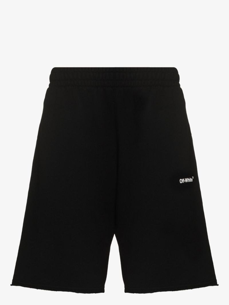 Black Caravaggio Diag Print Track Shorts