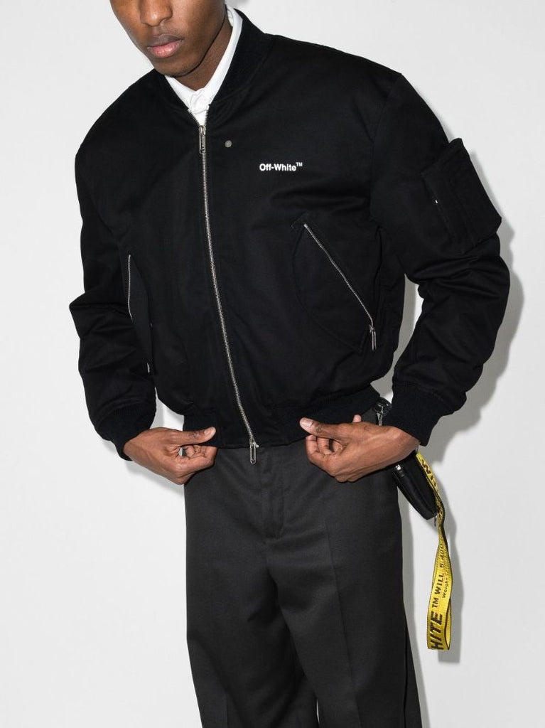 Diag Graphic Bomber Jacket