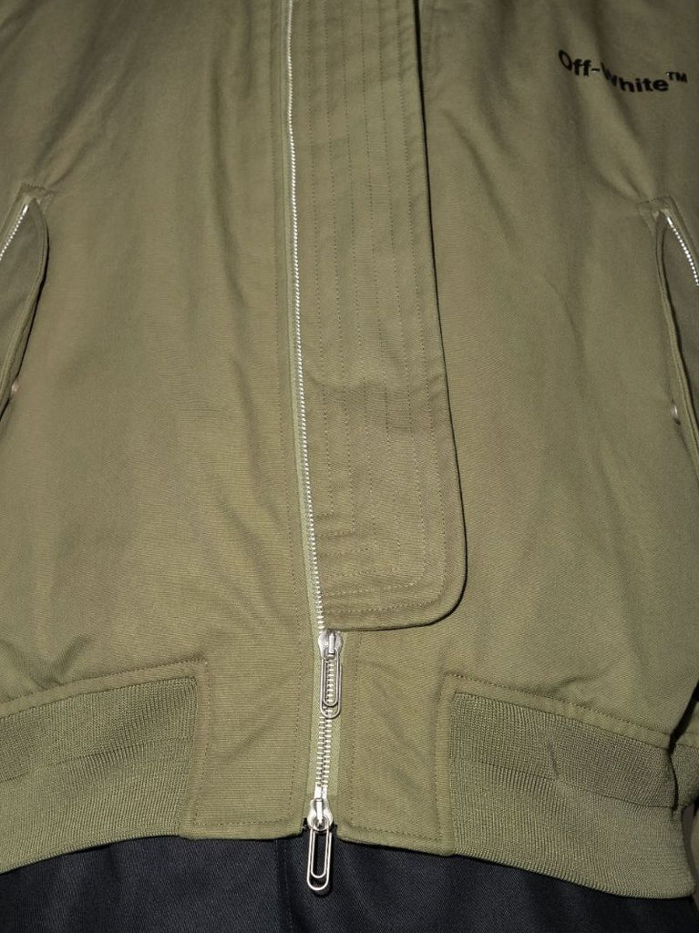 Diag Print Bomber Jacket