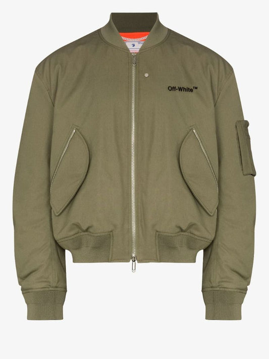 Diag Print Bomber Jacket