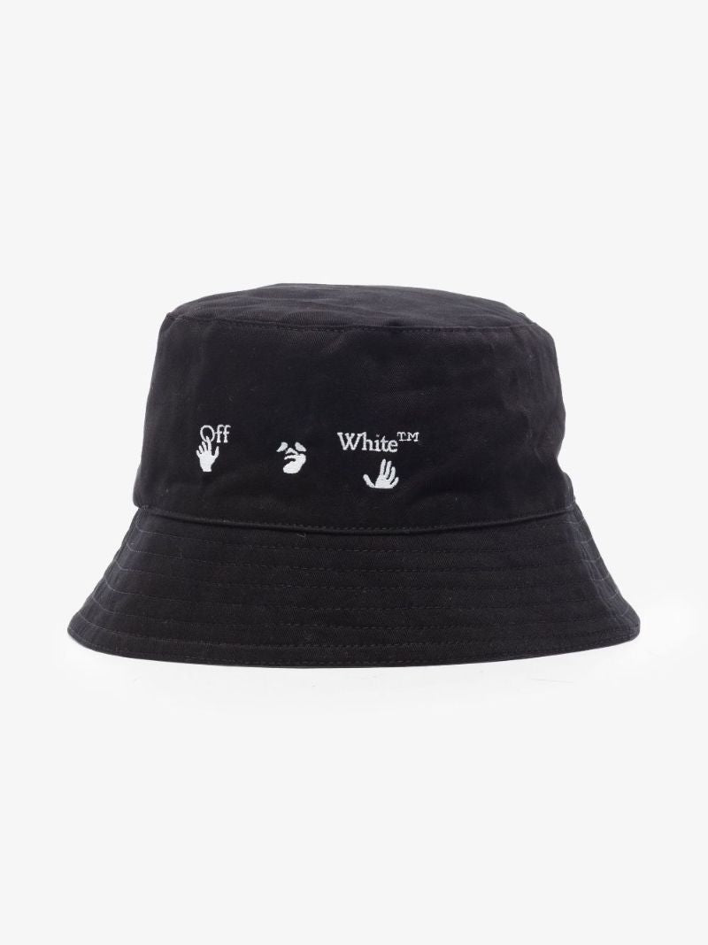 Black Logo Cotton Bucket Hat