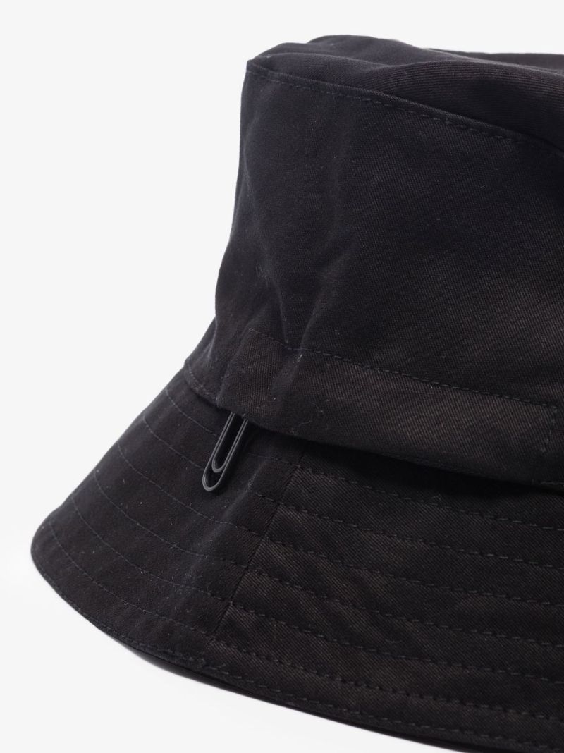 Black Logo Cotton Bucket Hat