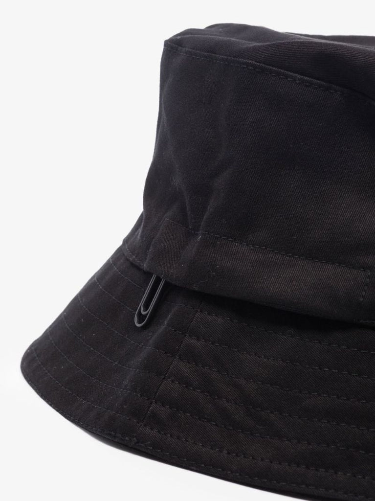 Black Logo Cotton Bucket Hat