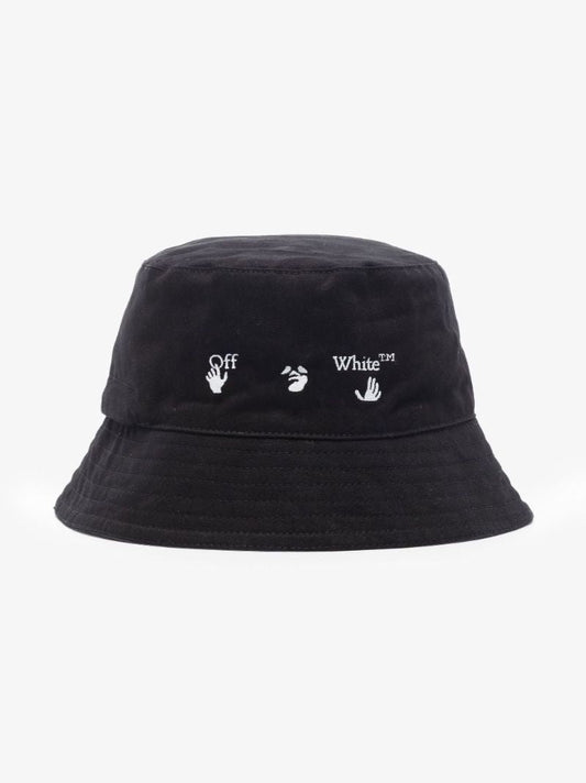 Black Logo Cotton Bucket Hat
