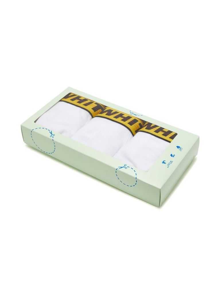 White Industrial Cotton Boxer Briefs Set