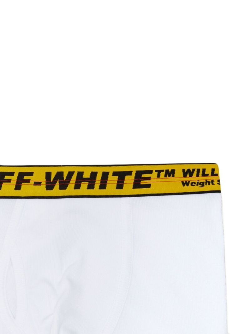 White Industrial Cotton Boxer Briefs Set